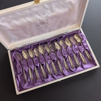 Set of 12 Vintage Swedish Silver Spoons #2985