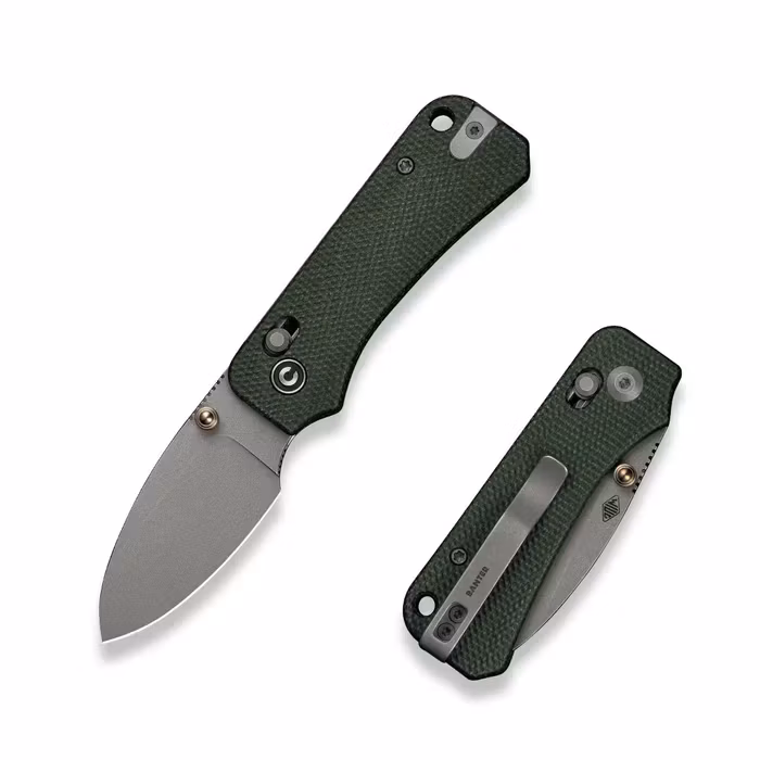 CIVIVI Baby Banter 2 fällkniv med handtag i grön canvas-Micarta