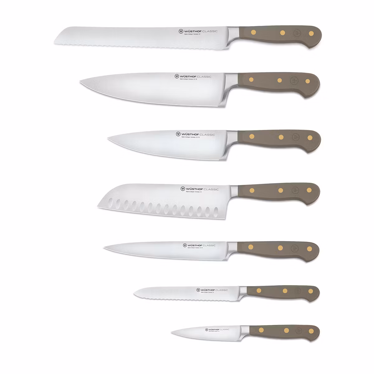 Wüsthof Classic Velvet Oyster Knivset 7 knivar + knivblock