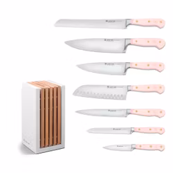 Wüsthof Classic Pink Himalayan Salt Knivset 7 knivar + knivblock