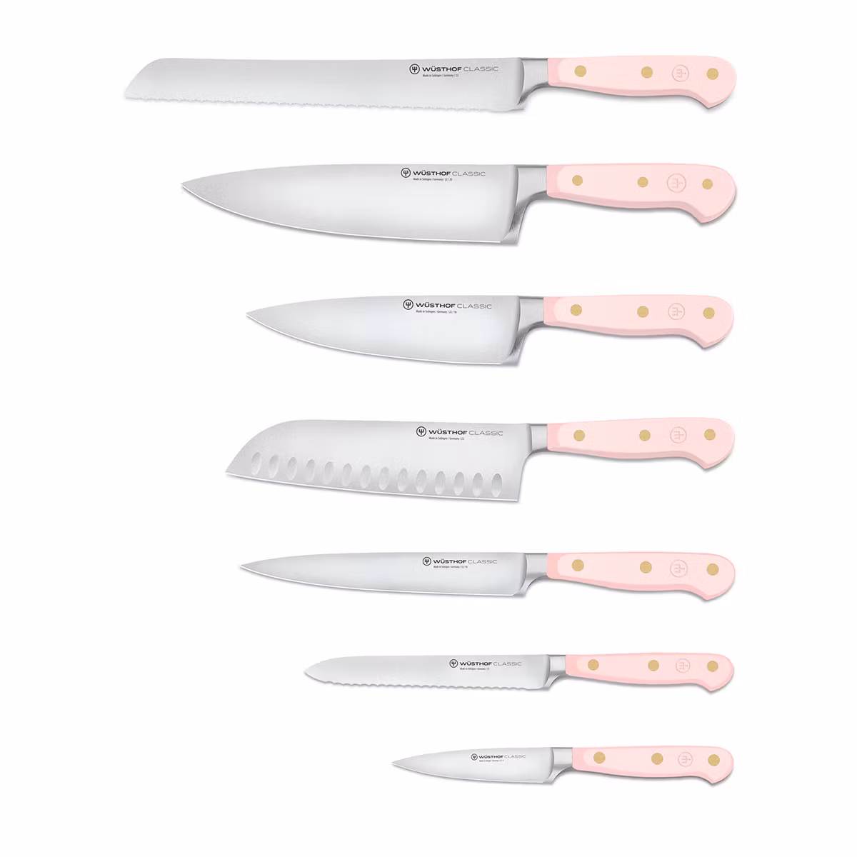 Wüsthof Classic Pink Himalayan Salt Knivset 7 knivar + knivblock