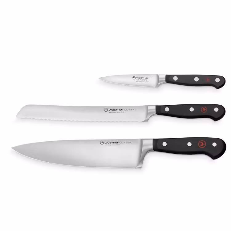 Wüsthof Classic Knivset 3 delar (Kockkniv/Skalkniv/Brödkniv)