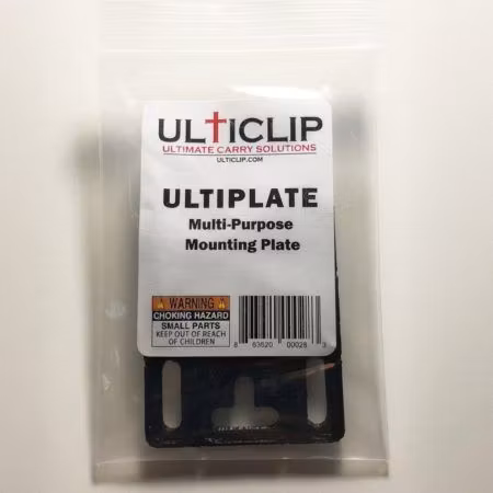 Ulticlip Ultiplate monteringsplatta i ABS-plast med nio försänkta spår