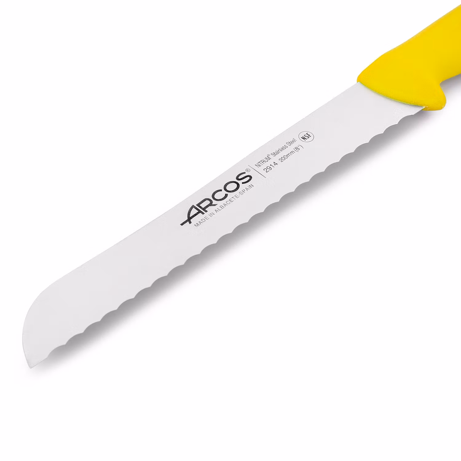 Arcos 2900 Brödkniv 20 cm Gul HACCP-godkänd