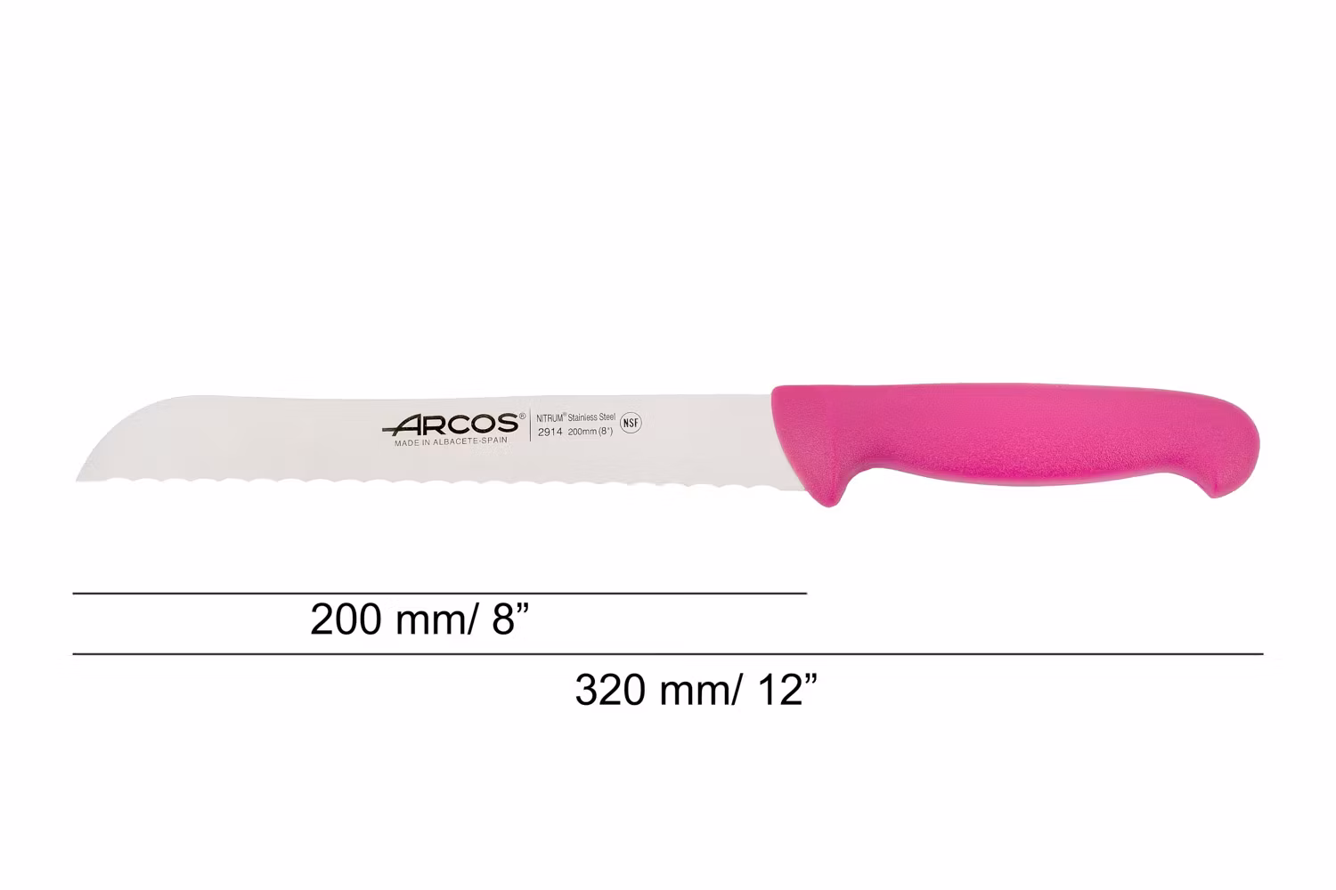 Arcos 2900 Brödkniv 20 cm Lila HACCP-godkänd