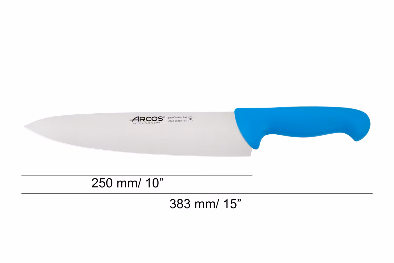 Arcos 2900 Kockkniv 25 cm Blå HACCP-godkänd