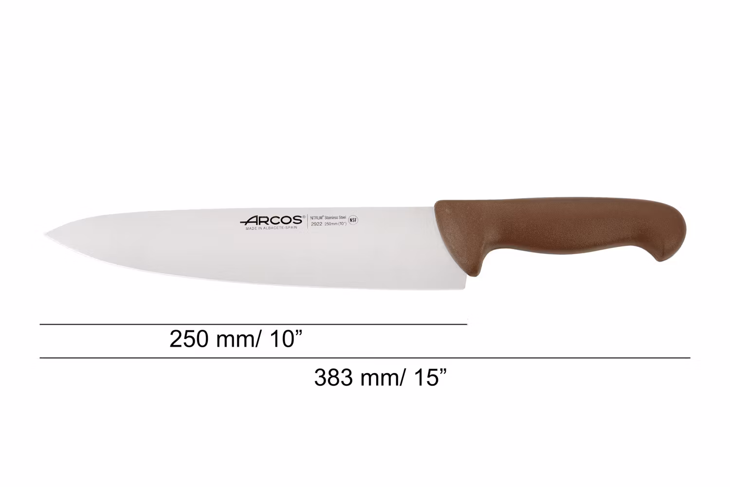 Arcos 2900 Kockkniv 25 cm Brun HACCP-godkänd