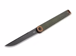 Böker Plus Kaizen Green Canvas Micarta Fällkniv i D2