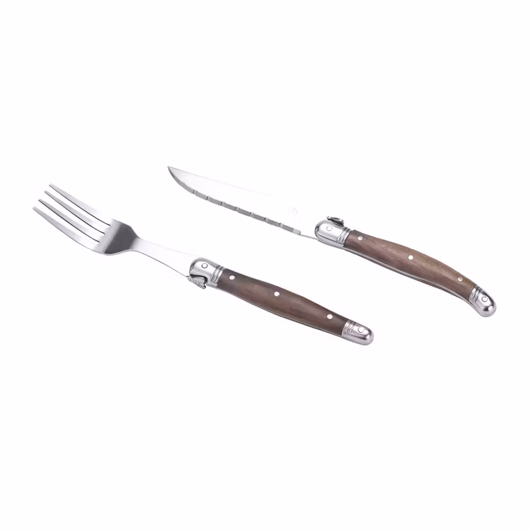 Laguiole cutlery set 12 parts walnut