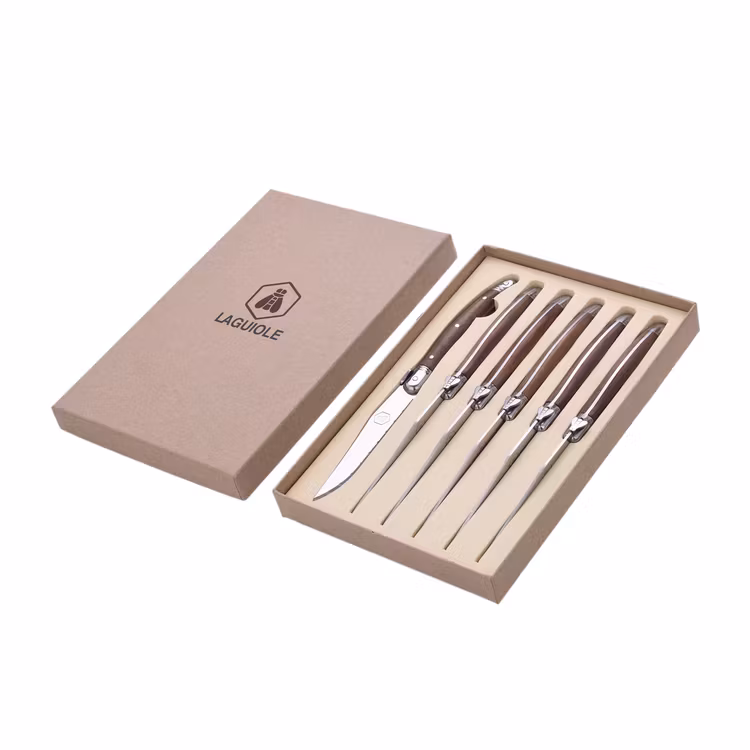 Laguiole Grillknivar 6-pack Valnöt
