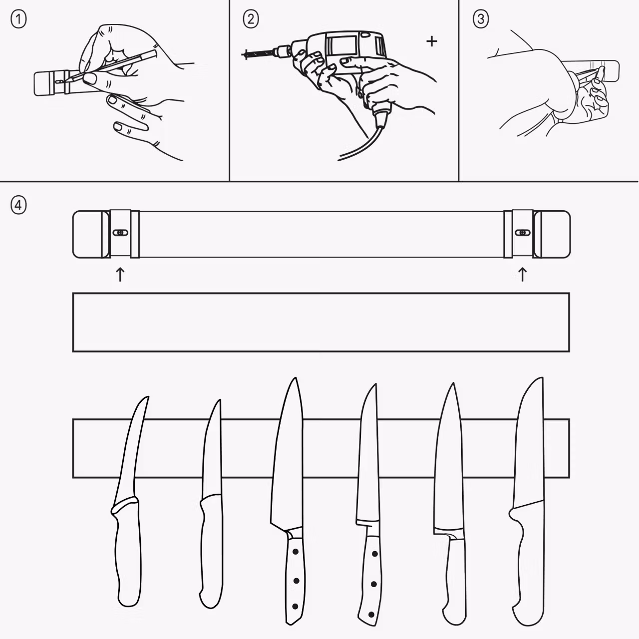 Arcos Magnetlist 45 cm Valnöt
