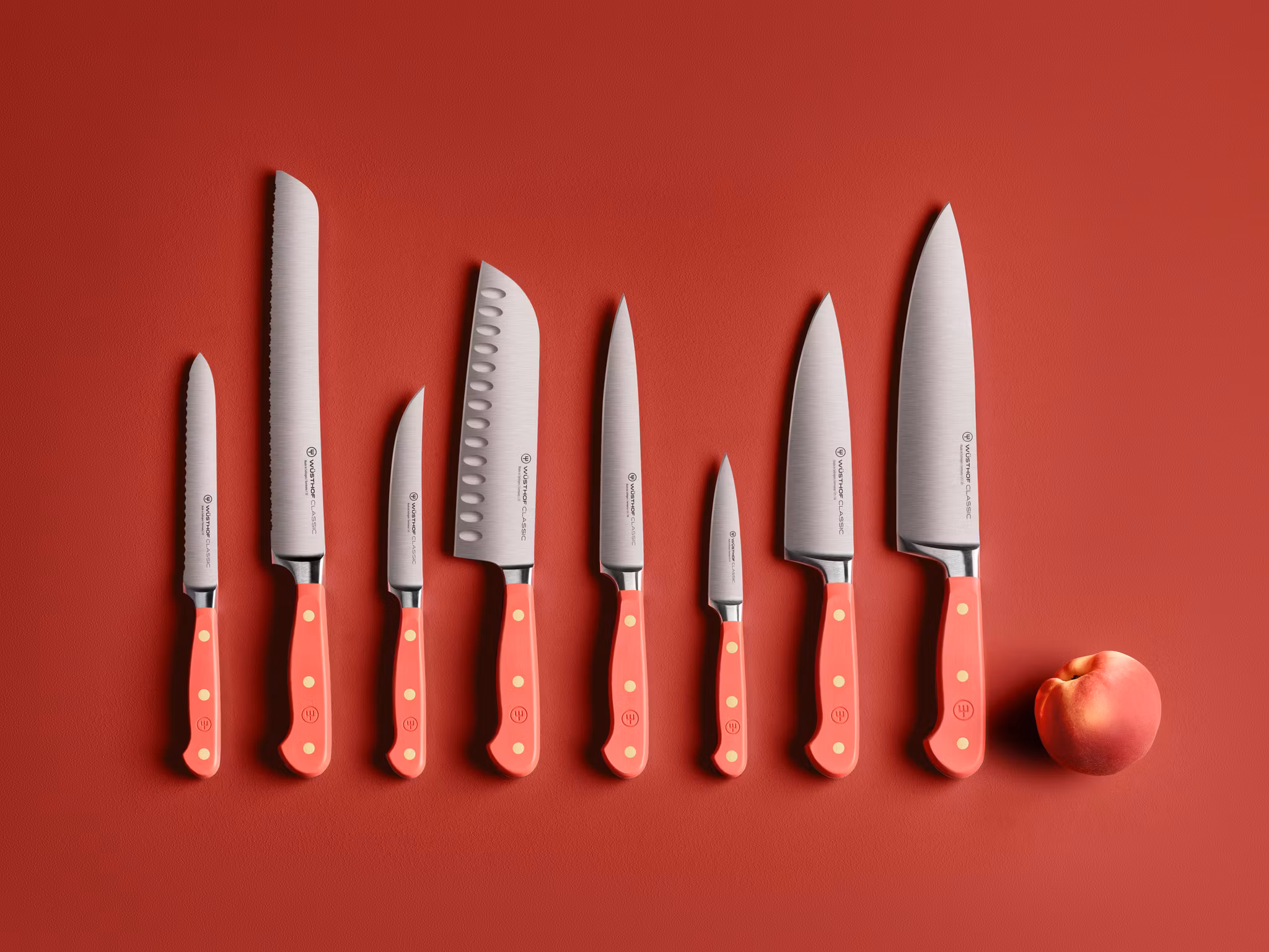 Wüsthof Classic Coral Peach Knivset 7 knivar + knivblock