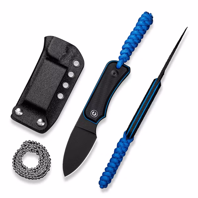 CIVIVI Baby Banter Fixed Black kniv med fast blad, svart och blått G10-handtag och Kydex-slida