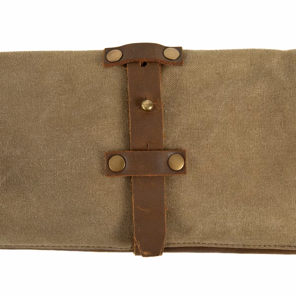 Alaskan Maker Knivrulle Canvas/Läder för 9 knivar Sand