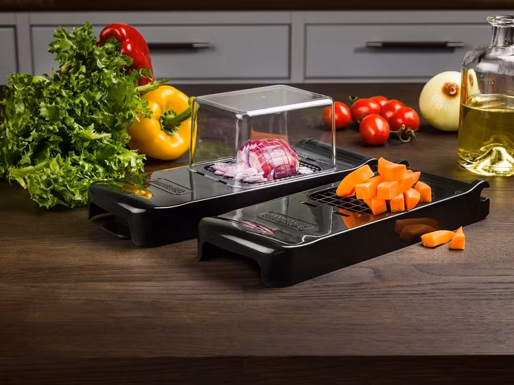 Alligator Onion cutter with collector 2 pc black