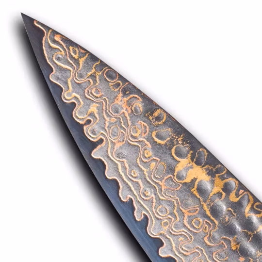 Ryoma Rainbow Damascus Honesuki Urbeningskniv 14 cm