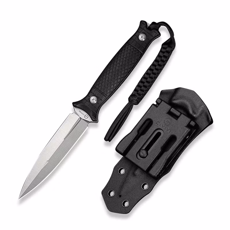 CIVIVI Perfrico kniv med fast blad i 14C28N och svart G10-handtag