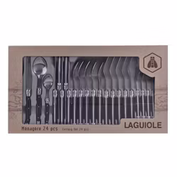 Laguiole Bestickset 24 delar svart