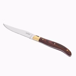 Laguiole bbq knives 6-pack brass / wood