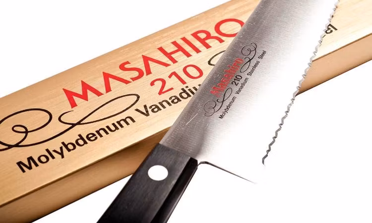 Masahiro MV Brödkniv / Tandad Kockkniv 21 cm