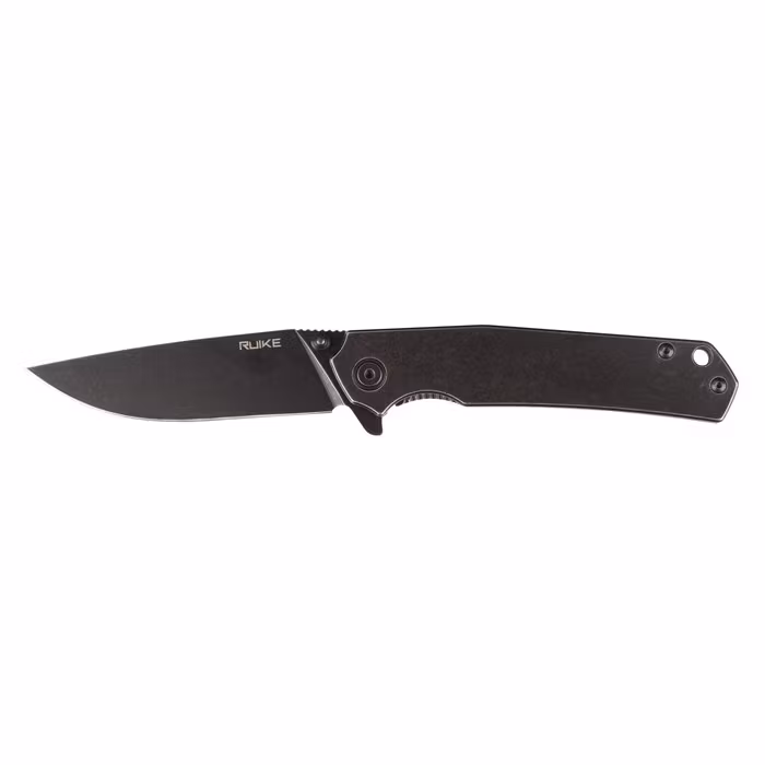 Ruike P801-SB Stonewashed Black fällkniv i helstål med svart stonewash-finish