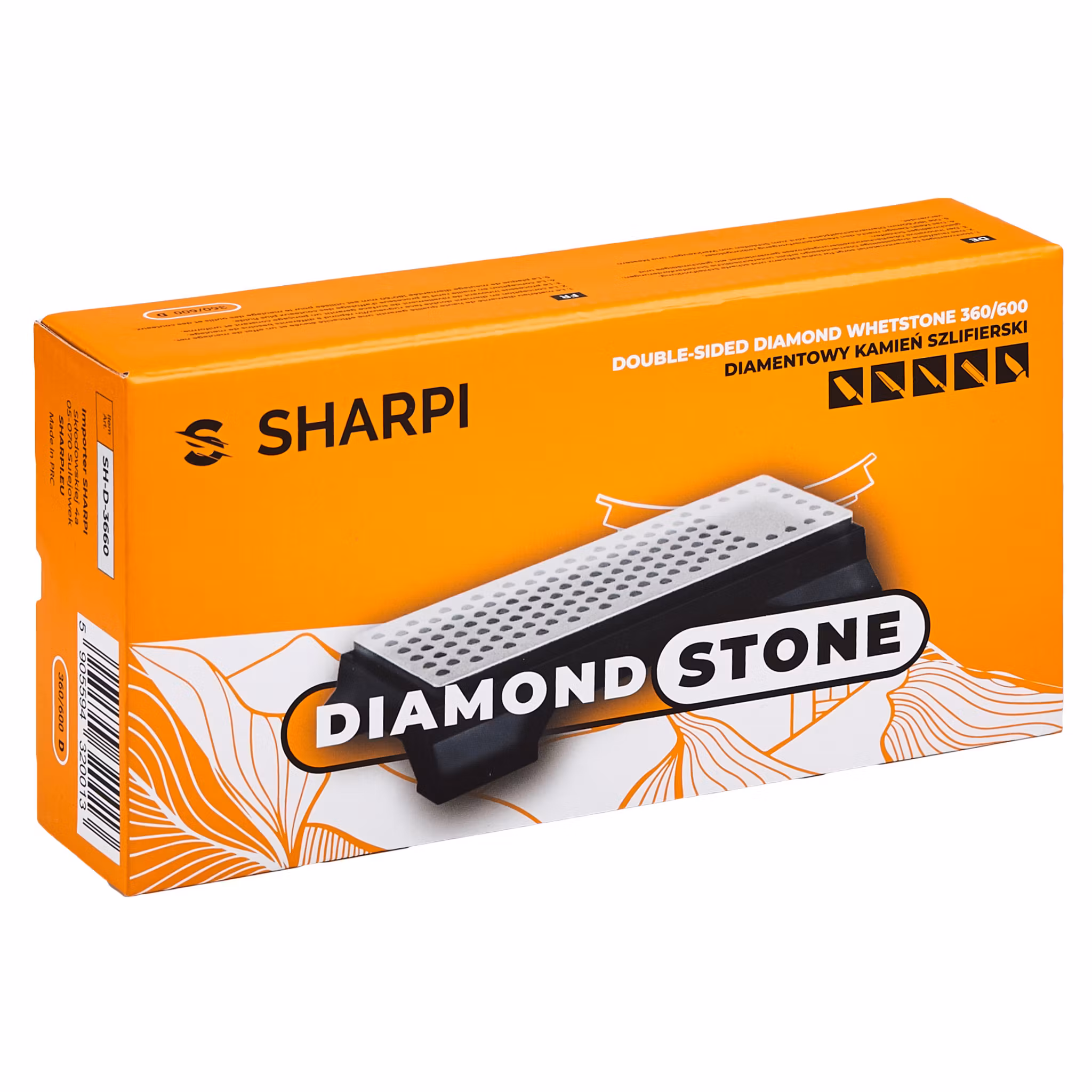 Sharpi Diamantslipsten Dubbelsidig 360/600 grit med hållare