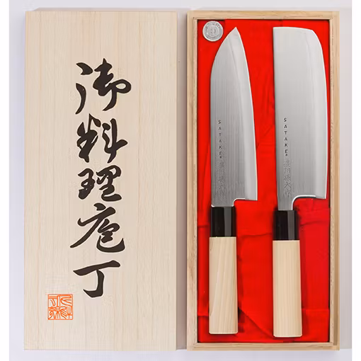 Satake Houcho Knivset 2 delar Santoku och Nakiri