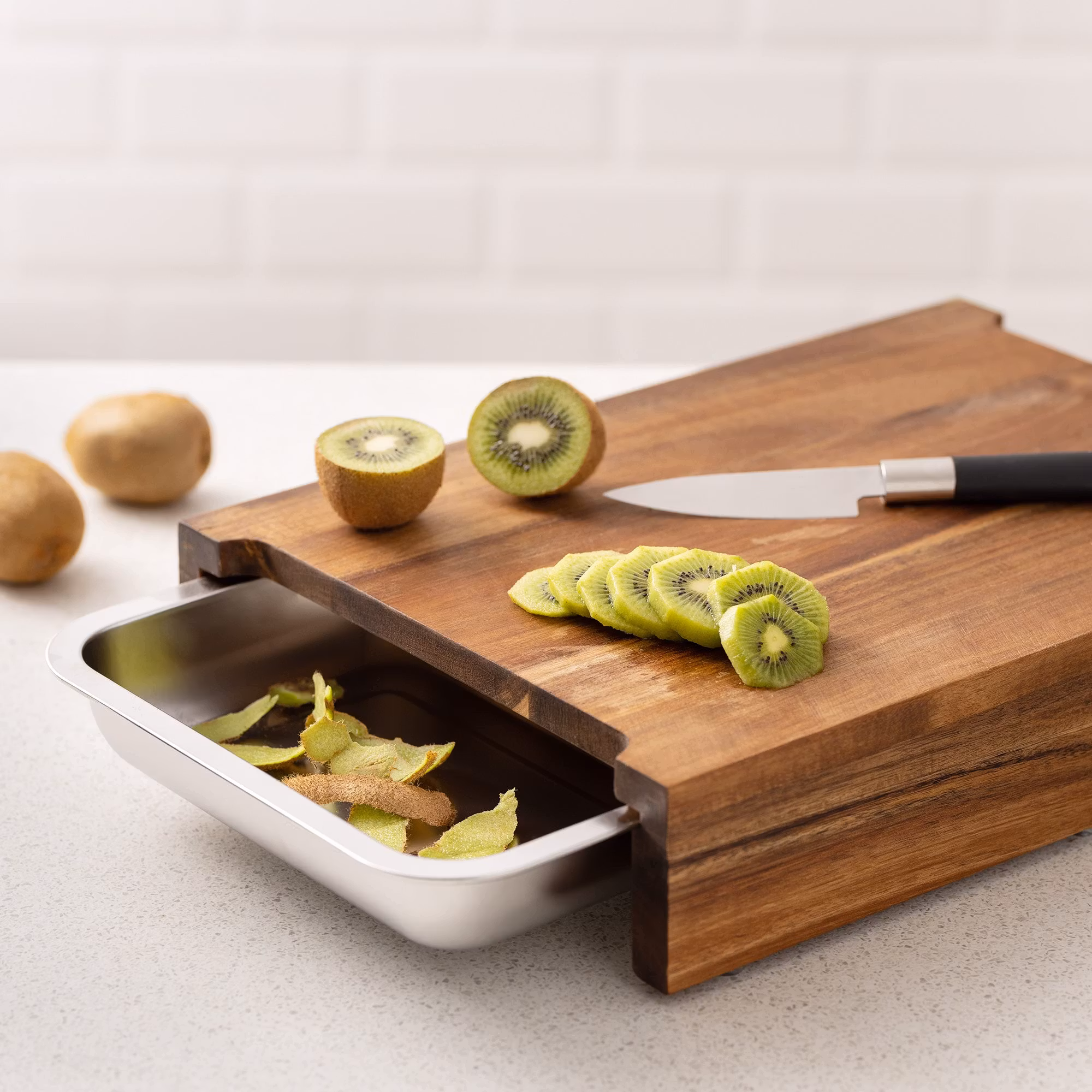 Skärbräda Akacia med lådor