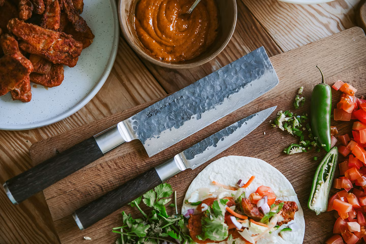 Satake Kuro Knivset 2 delar Nakiri och Petty