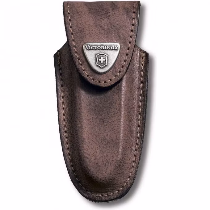 Victorinox Bältesetui 2-4 lagers medium Swiss Army Knives Brunt Läder Rundad Modell