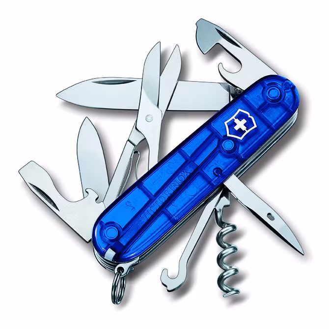 Victorinox Climber Fickkniv blå transparent