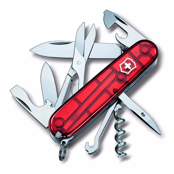 Victorinox Climber Fickkniv röd transparent