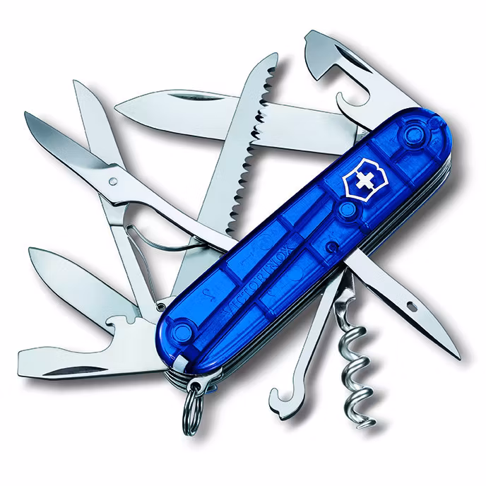 Victorinox Huntsman Fickkniv blå transparent