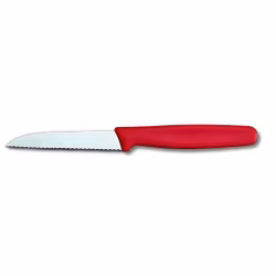 Victorinox peeling knife 8 cm wave-serrated, red nylon handle