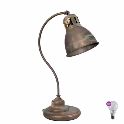 3014.AR Grönpatinerad bordslampa