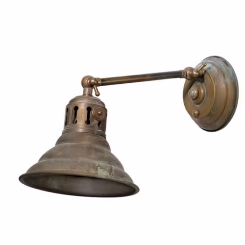 3053.AR Grönpatinerad vägglampa
