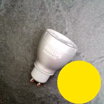 Färgad LED gul 535600 GU10  5:-/st