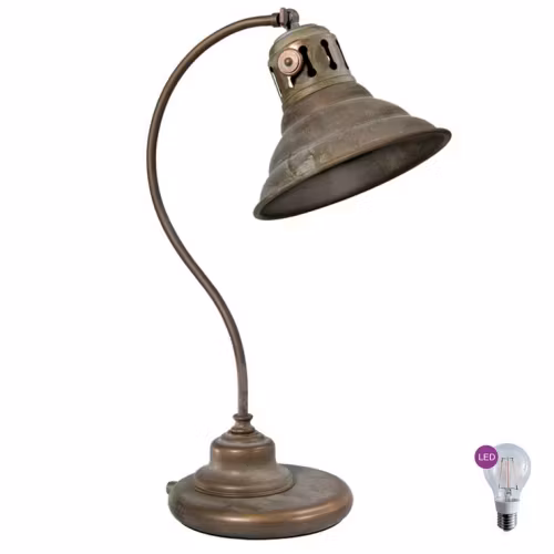 3054.AR Grönpatinerad bordslampa