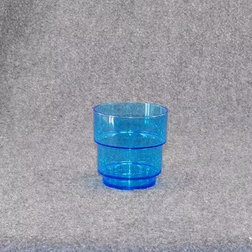 Plastglas stapelbara klar/blå 3:00st  Kustboden.se