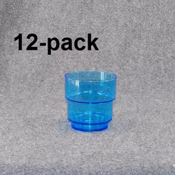 Plastglas stapelbara blå 12st 18:-(1:50st)