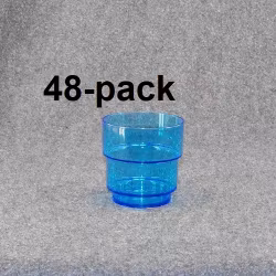 Plastglas stapelbara blå 48st 48:-(1:00st)