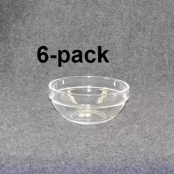 Plastskål stapelbara klar/blå 6st 12:-st (2:00st)
