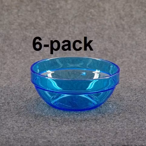 Blå plastskål stapelbara 2:-/st Kustboden.se