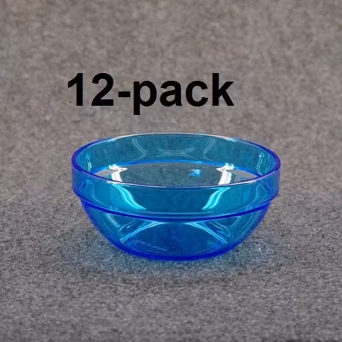 Blå plastskål stapelbara 1:50/st  Kustboden.se