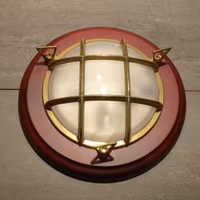 Gallerlampa Mässing/Trä