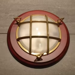 Gallerlampa Mässing/Trä