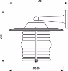 Vägglampa mässing 2059.L