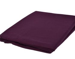 Underlakan i mörklila satin från Queen Anne i 100% bomull mått 180 x 260 cm.