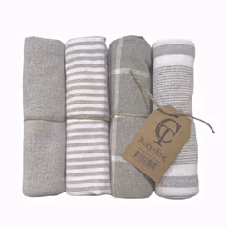 Kökshandduk från Classic textile i återvunna textilier. Färg: Grå.