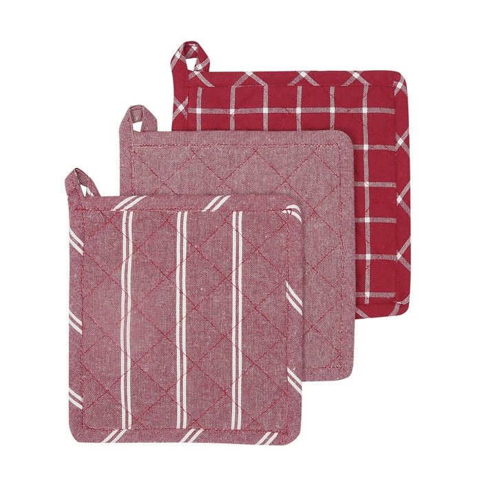 Grytlapp från Classic textiles i återvunnet material. Färg: Röd.